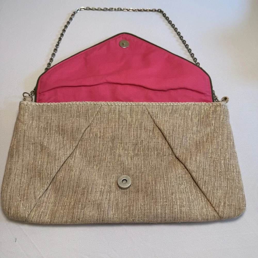 Boho Chic Linen Resort Vacation Mixed Media Clutch